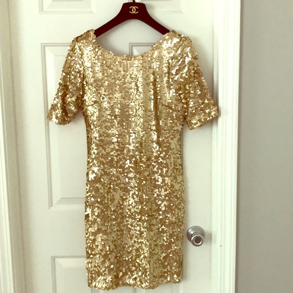 ✨💫SALE Glam sequin gold dress.